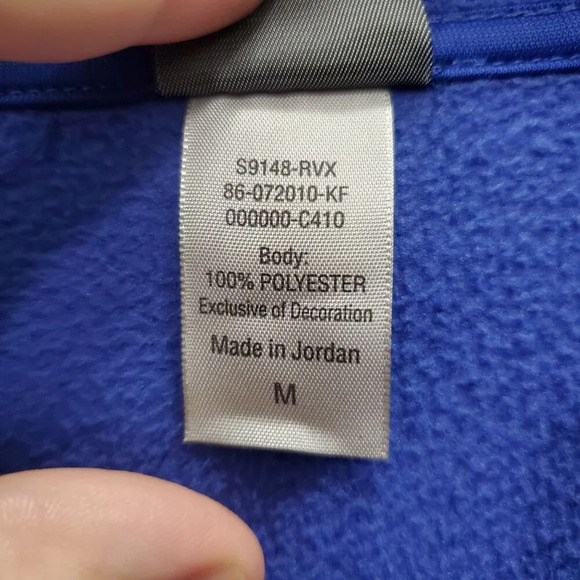 C9 by Champion Women's Blue 1/4 Zip Mock Neck Long Sleeve Fleece Pullover Size M - Picture 6 of 7